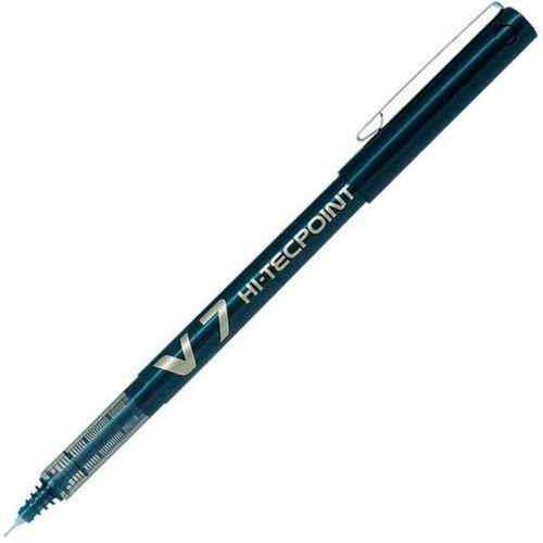 Pilot V-7 Hi-Tecpoint kuglepen - sort, 0,5 mm, 12 stk.