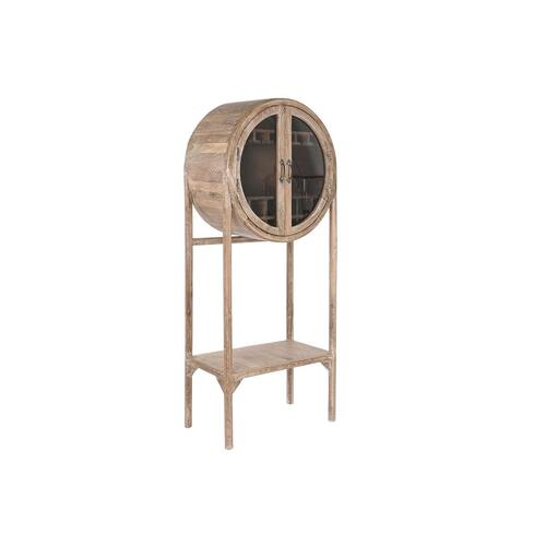 Barskab Home ESPRIT Natur Krystal Teak Genbrugt Træ 75 x 40 x 182 cm