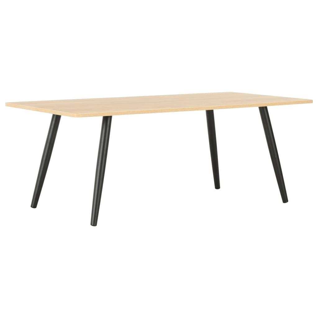 Sofabord 120 x 60 x 46 cm sort og eg