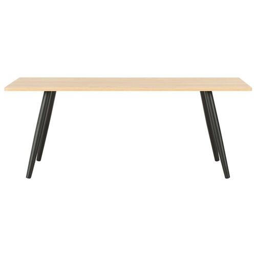 Sofabord 120 x 60 x 46 cm sort og eg