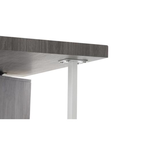 Skrivebord Natur Grå Metal MDF (150 x 120 x 75 cm)