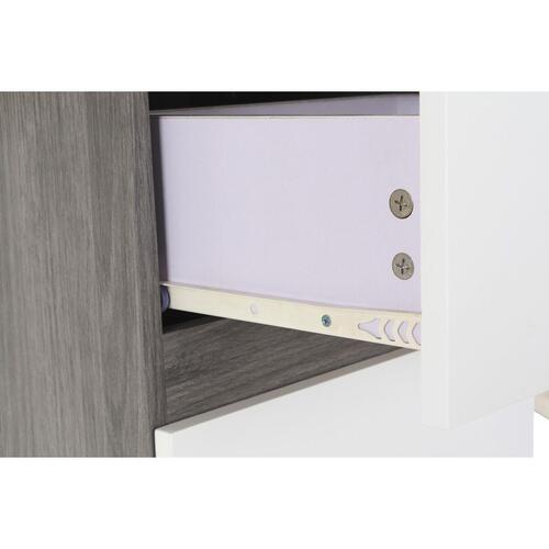 Skrivebord Natur Grå Metal MDF (150 x 120 x 75 cm)
