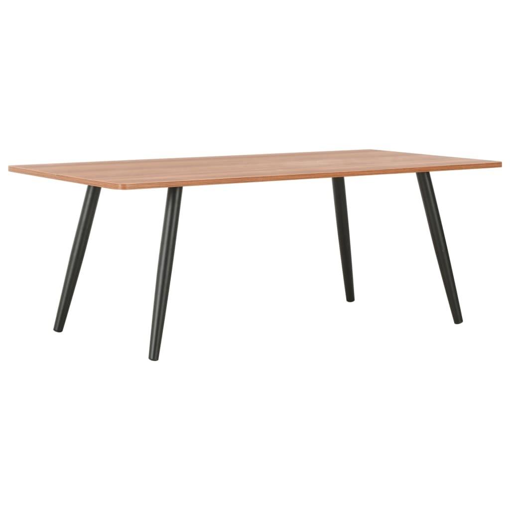 Sofabord 120 x 60 x 46 cm sort og brun