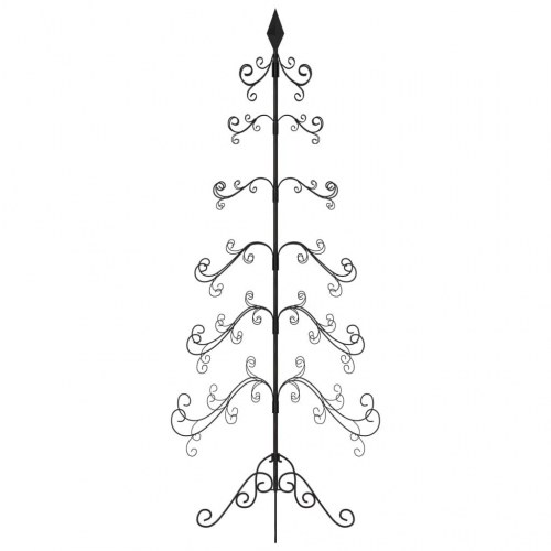 Dekorativt metaljuletræ 180 cm - sort