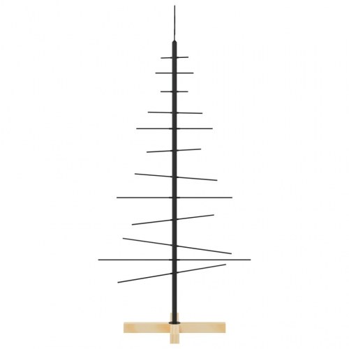 Juletræ i metal med træfod - 120 cm, sort