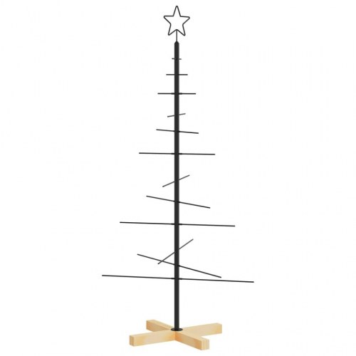 Juletræ i metal med træfod - 120 cm, sort