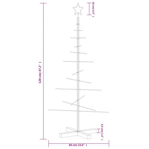 Juletræ i metal med træfod - 120 cm, sort