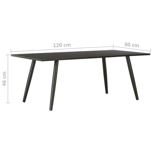 Sofabord 120 x 60 x 46 cm sort
