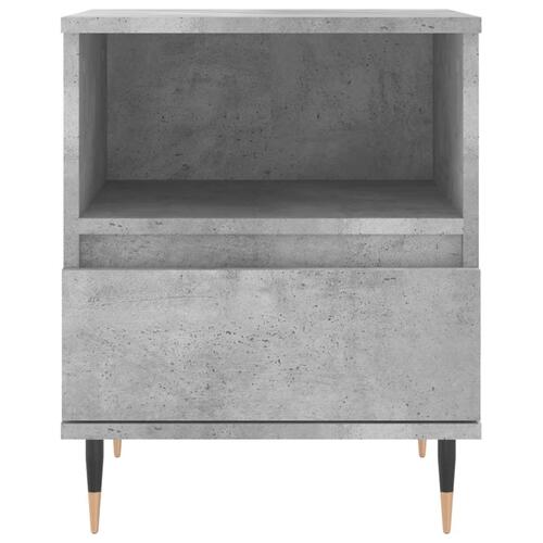 Sengeborde 2 stk. 40x35x50 cm konstrueret træ betongrå