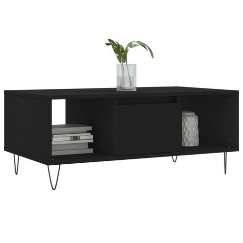 Sofabord 90x50x36,5 cm konstrueret træ sort