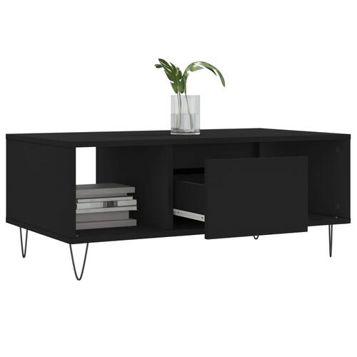 Sofabord 90x50x36,5 cm konstrueret træ sort
