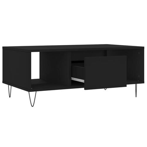 Sofabord 90x50x36,5 cm konstrueret træ sort