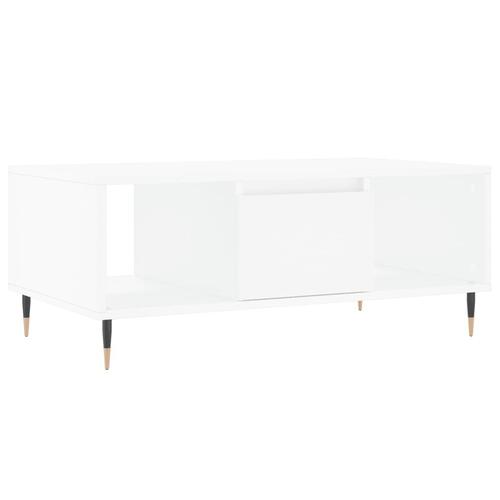 Sofabord 90x50x36,5 cm konstrueret træ hvid