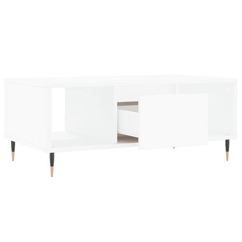 Sofabord 90x50x36,5 cm konstrueret træ hvid