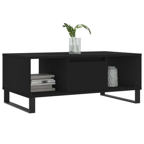 Sofabord 90x50x36,5 cm konstrueret træ sort