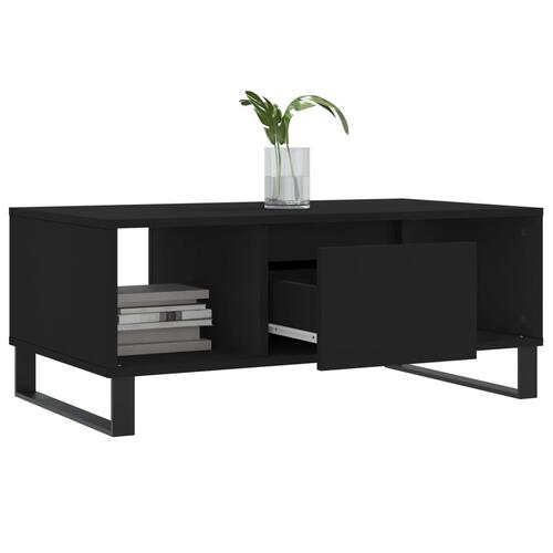 Sofabord 90x50x36,5 cm konstrueret træ sort