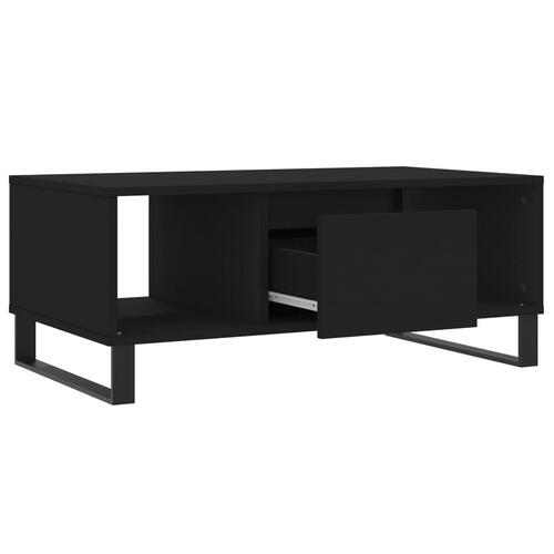 Sofabord 90x50x36,5 cm konstrueret træ sort