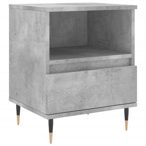 Sengebord 40x35x50 cm konstrueret træ betongrå