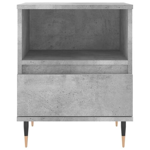 Sengebord 40x35x50 cm konstrueret træ betongrå