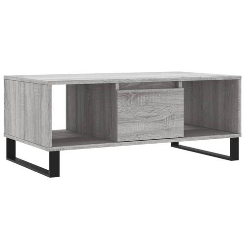 Sofabord 90x50x36,5 cm konstrueret træ grå sonoma-eg
