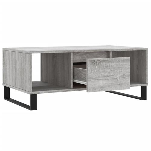 Sofabord 90x50x36,5 cm konstrueret træ grå sonoma-eg