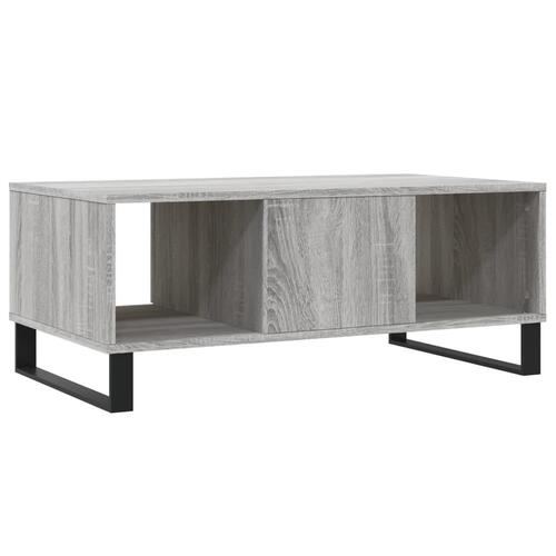 Sofabord 90x50x36,5 cm konstrueret træ grå sonoma-eg