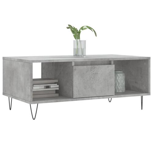Sofabord 90x50x36,5 cm konstrueret træ betongrå