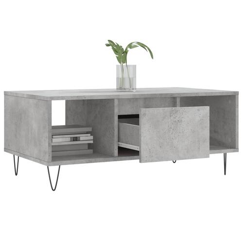Sofabord 90x50x36,5 cm konstrueret træ betongrå