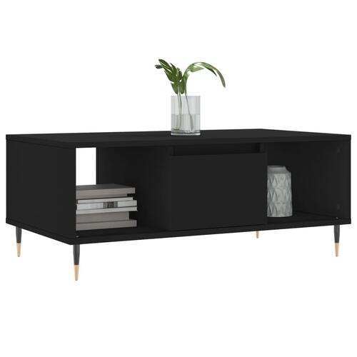 Sofabord 90x50x36,5 cm konstrueret træ sort