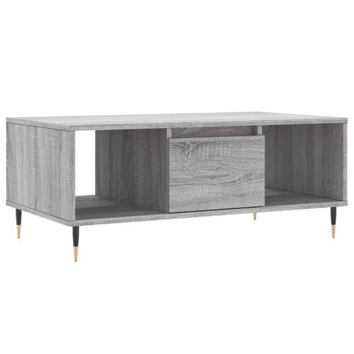 Sofabord 90x50x36,5 cm konstrueret træ grå sonoma-eg