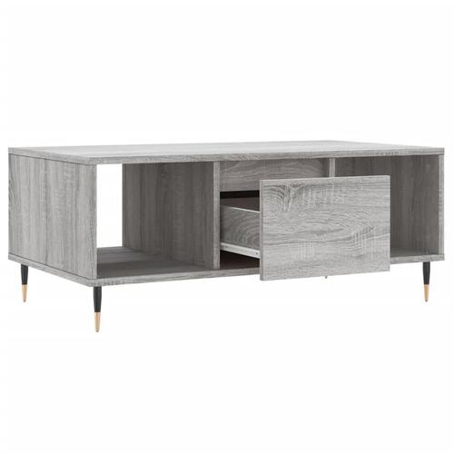 Sofabord 90x50x36,5 cm konstrueret træ grå sonoma-eg