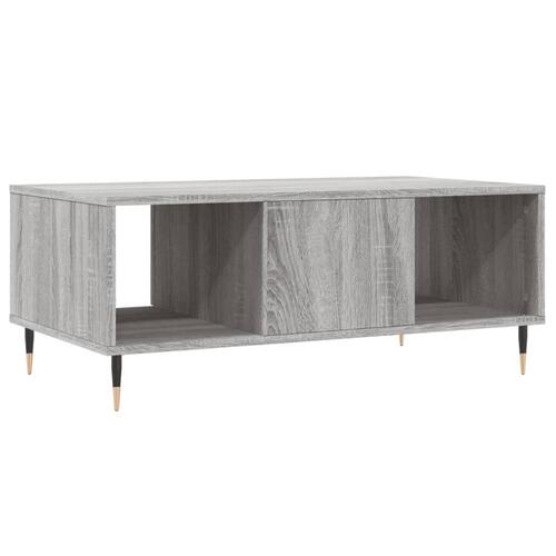 Sofabord 90x50x36,5 cm konstrueret træ grå sonoma-eg