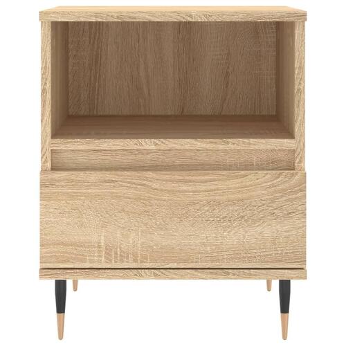 Sengeborde 2 stk. 40x35x50 cm konstrueret træ sonoma-eg