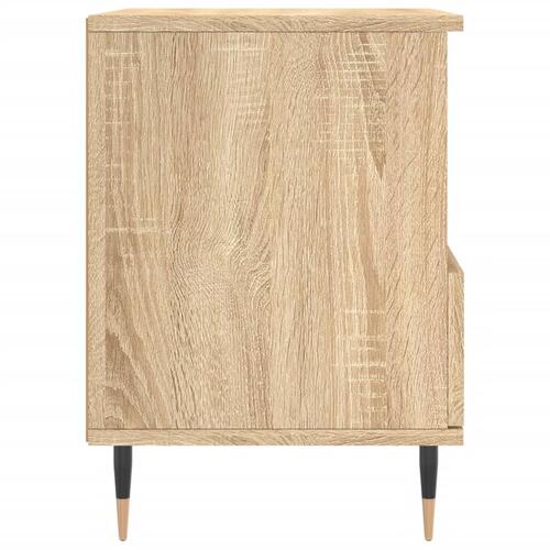 Sengeborde 2 stk. 40x35x50 cm konstrueret træ sonoma-eg