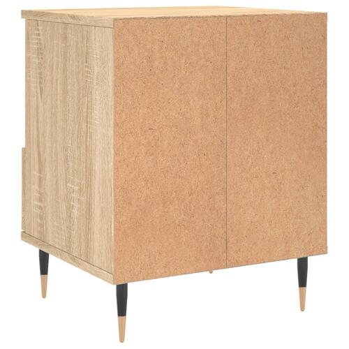 Sengeborde 2 stk. 40x35x50 cm konstrueret træ sonoma-eg