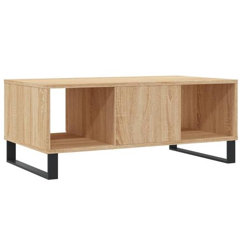 Sofabord 90x50x36,5 cm konstrueret træ sonoma-eg
