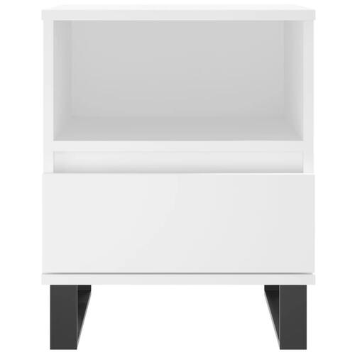 Sengeborde 2 stk. 40x35x50 cm konstrueret træ hvid