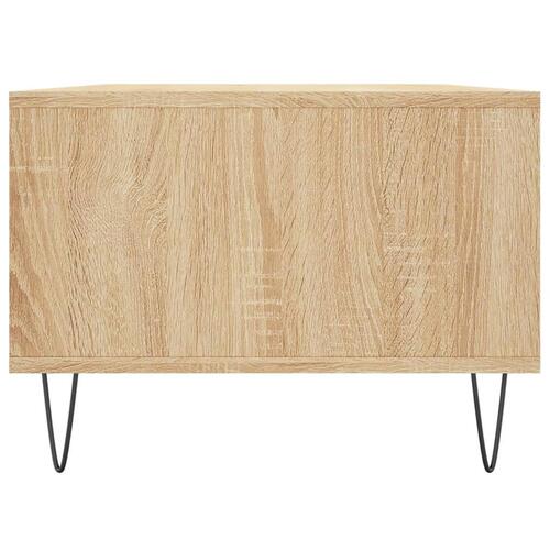 Sofabord 90x50x36,5 cm konstrueret træ sonoma-eg