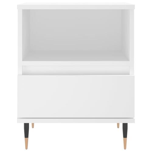 Sengeborde 2 stk. 40x35x50 cm konstrueret træ hvid