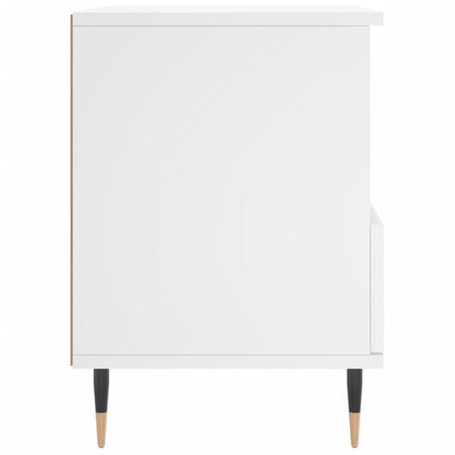 Sengeborde 2 stk. 40x35x50 cm konstrueret træ hvid