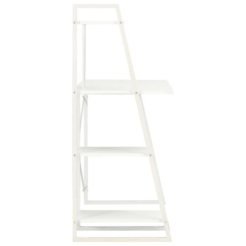Skrivebord med reol 102x50x117 cm hvid