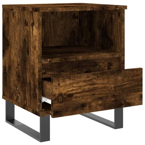 Sengeborde 2 stk. 40x35x50 cm røget egetræsfarve