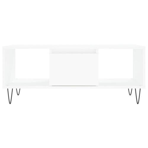 Sofabord 90x50x36,5 cm konstrueret træ hvid