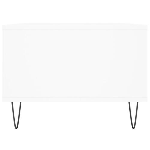 Sofabord 90x50x36,5 cm konstrueret træ hvid