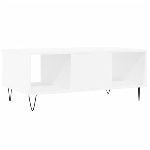 Sofabord 90x50x36,5 cm konstrueret træ hvid