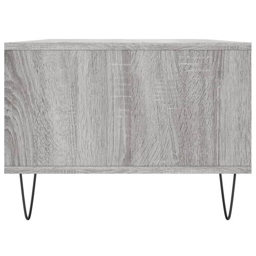 Sofabord 90x50x36,5 cm konstrueret træ grå sonoma-eg