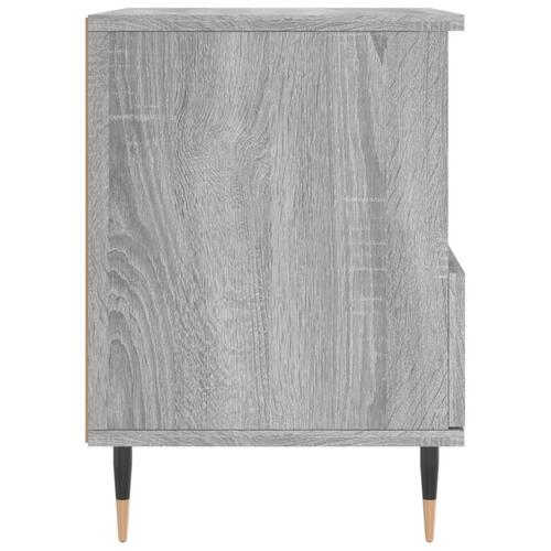 Sengeborde 2 stk. 40x35x50 cm konstrueret træ grå sonoma-eg