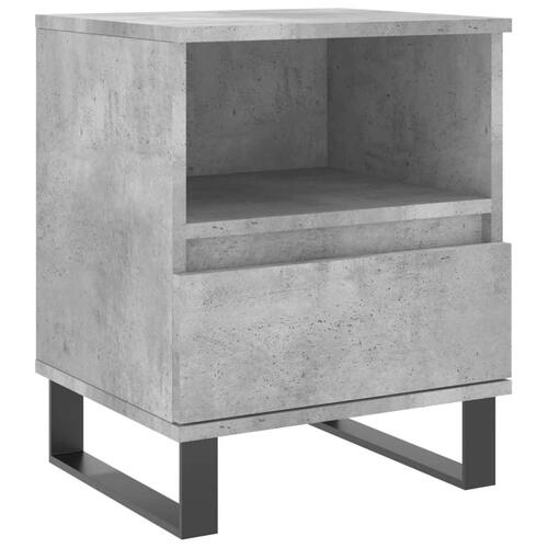 Sengeborde 2 stk. 40x35x50 cm konstrueret træ betongrå