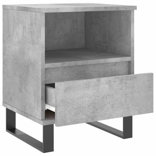 Sengeborde 2 stk. 40x35x50 cm konstrueret træ betongrå