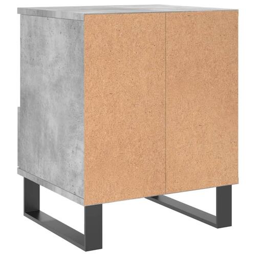 Sengeborde 2 stk. 40x35x50 cm konstrueret træ betongrå